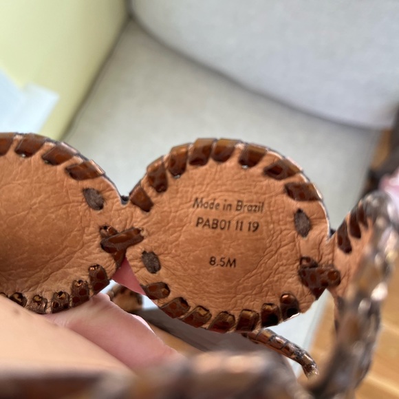 Jack Rogers Lauren Mid heeled Bronze Metallic Sandals Size 8.5 Slip On - Picture 5 of 6